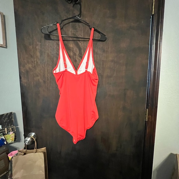 DKNY Bold Red Swimsuit - Picture 2 of 3